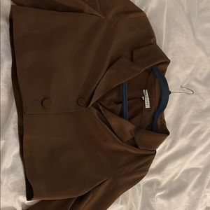 Satin cropped blazer